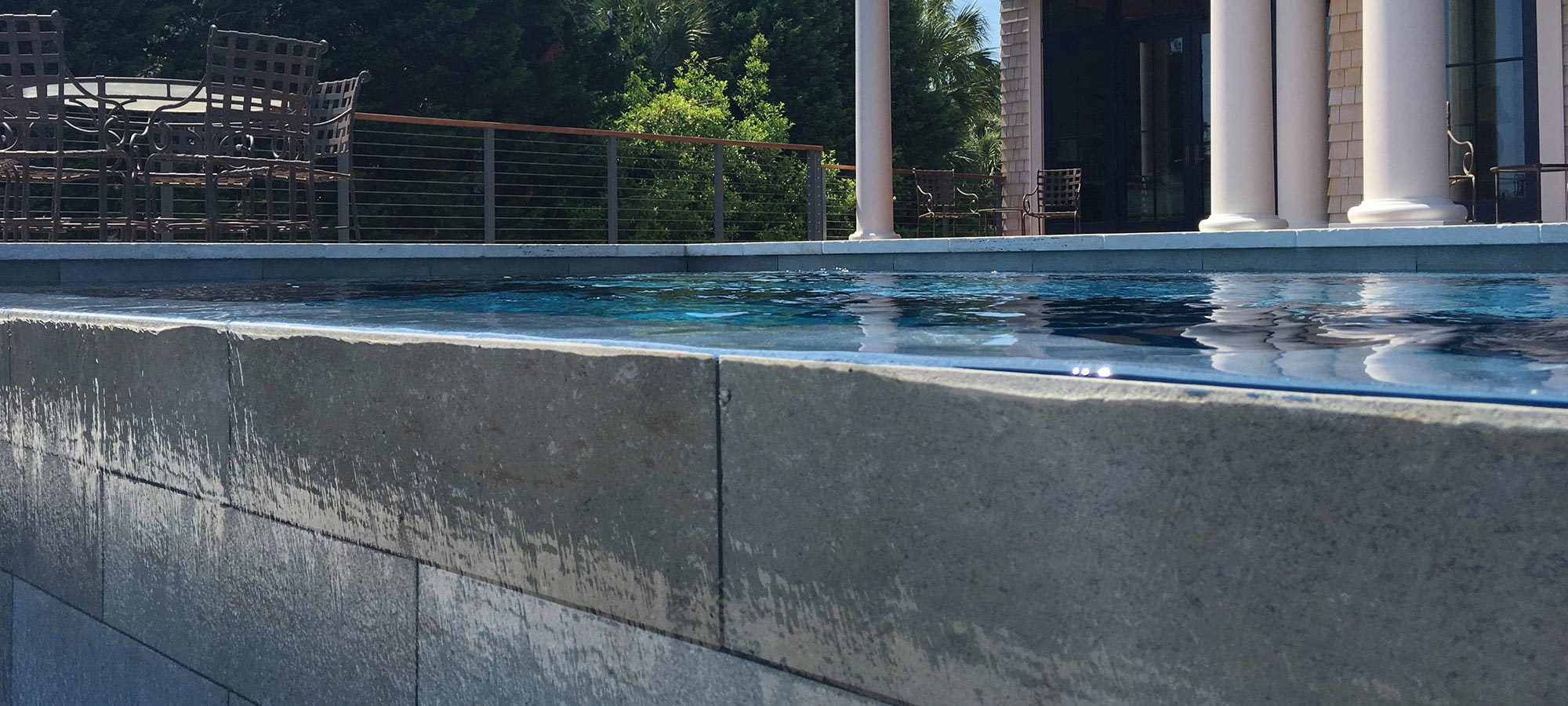 Types Of Pools Aqua Blue Infinity Pool Banner