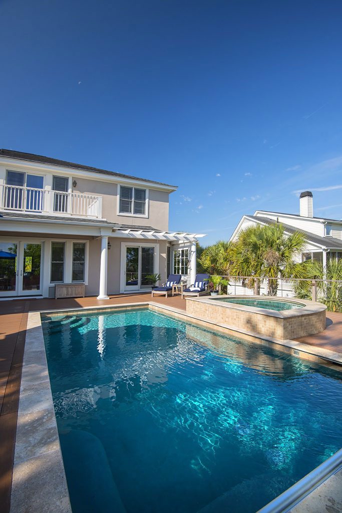 Elevated Pool Spa Combo In Deck | Aqua Blue Pools Custom Swimming Pools