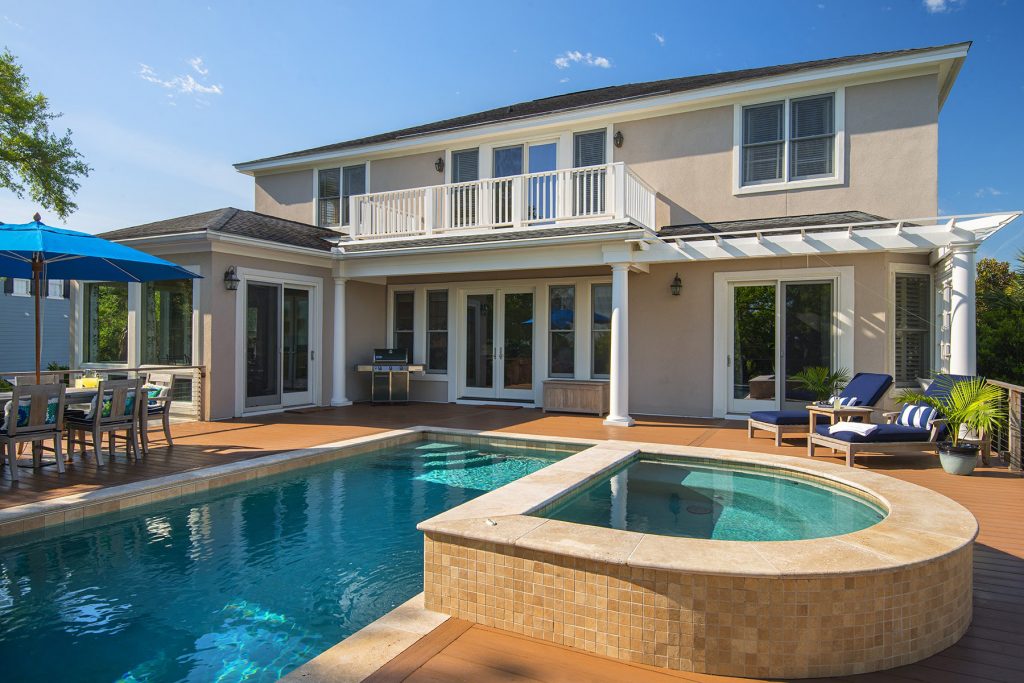 pool elevated spa deck combo pools aqua