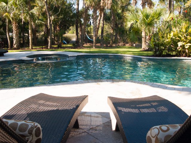Freeform Pool with Custom Spa