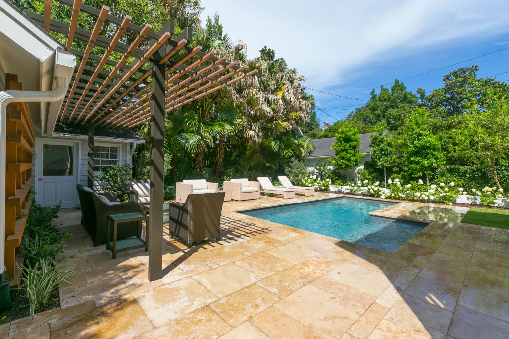 Pool Renovation After Shot - Luxury Geometric Backyard Pool