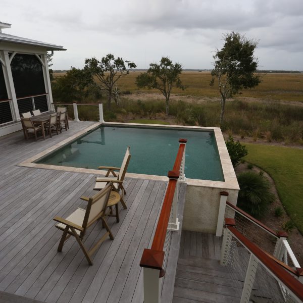 Elevated Square Backyard Pool