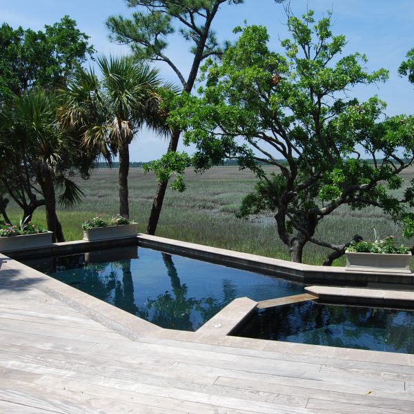 Elevated Pool with Custom Spa