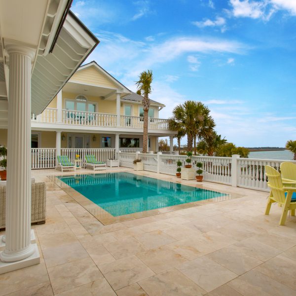 Elevated Pool with Tiled Surround Right Side View