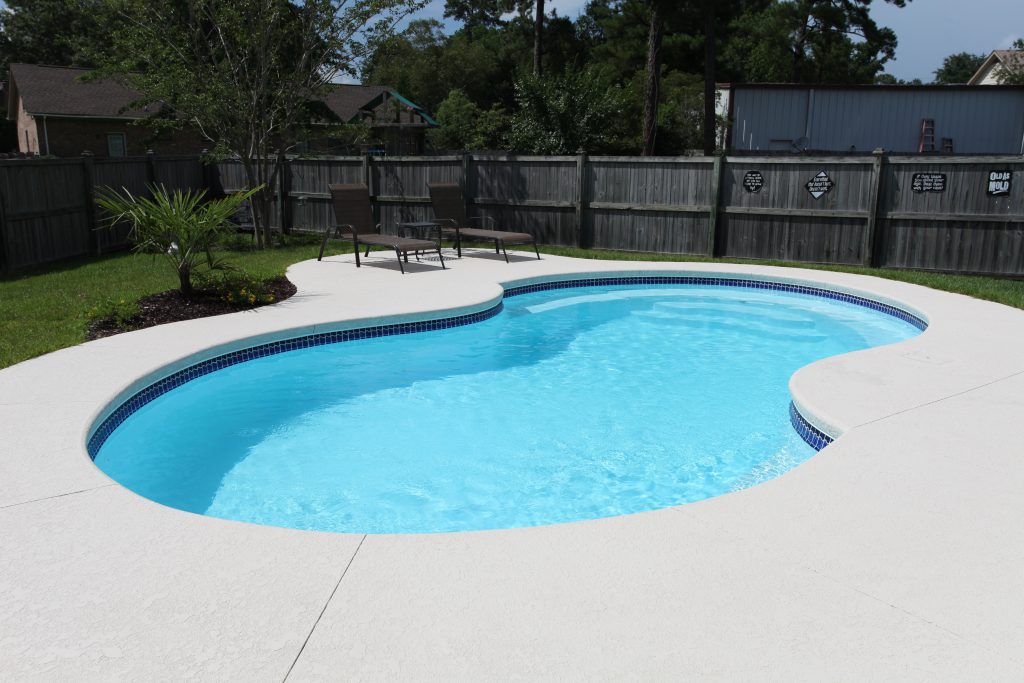 Freeform Fiberglass Backyard Pool Close View